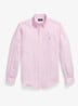 Custom fit overhemd van linnen met streepprint - 7188C Pink White-ZYK8