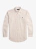 Custom fit overhemd van linnen met streepprint - 7188E Coastal Beige White-ZYKA