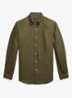 Custom Fit overhemd van linnen - New Olive / Olijfgroen