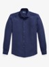 Custom fit overhemd van linnen - Donkerblauw