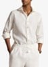 Custom fit overhemd van linnen - Ceramic White / Wit
