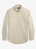 Custom fit Oxford overhemd met ruitdessin - Coastal Beige/White / Beige