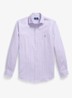 Custom fit Oxford overhemd met streepprint - 7106C Lavender White / Lavendel