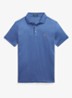 Custom slim fit polo met logo - Faded Royal Heather