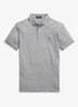 Custom slim fit polo met logo - Steel Heather