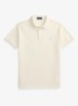 Custom slim fit polo met logo - Pale Cream / Crème