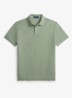 Custom slim fit polo met logo - Greenery Heather / Groen