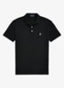 Custom slim fit polo met stretch - Polo Black / Zwart