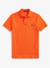 Custom slim fit polo van piqué katoen - Sailing Orange/C7318