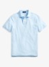 Custom slim fit polo van piqué katoen - Office blue / Blauw