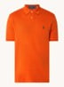 Custom slim fit polo van piqué katoen - College Orange / Oranje
