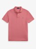 Custom slim fit polo van piqué katoen - Desert Rose / Roze