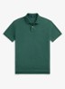 Custom slim fit polo van piqué katoen - Washed Forest / Donkergroen
