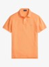 Custom slim fit polo van piqué katoen - Pompano Orange / Oranje