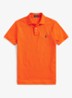 Custom slim fit polo van piqué katoen - Sailing Orange