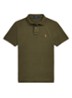 Custom slim fit polo van piqué katoen - Canopy Olive