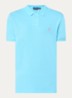 Custom slim fit polo van piqué katoen - Turquoise Nova/C3664