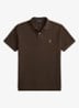 Custom slim fit polo van piqué katoen - Nutmeg Brown / Bruin