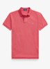 Custom slim fit polo van piqué katoen - Nantucket Red / Rood