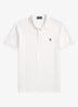 Custom slim fit stretch mesh Polo-shirt - Wit