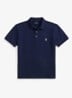 Custom slim fit stretch mesh Polo-shirt - Refined Navy / Donkerblauw