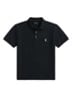 Custom slim fit stretch mesh Polo-shirt - Polo Black/Smoke / Zwart