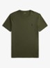 Custom slim fit T-shirt met logoborduring - Company Olive/C9760