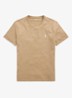 Custom slim fit T-shirt met logoborduring - Cafe Tan/C8176-3X17