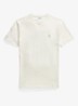 Custom slim fit T-shirt met logoborduring - Parchment Cream/C8634-3ZOB