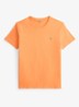 Custom slim fit T-shirt met logoborduring - Pompano Orange/C5566-47X1