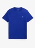 Custom slim fit T-shirt met logoborduring - Classic Azure / Blauw