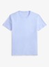 Custom slim fit T-shirt met logoborduring - Pebble Blue / Blauw