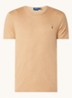 Custom slim fit T-shirt met ronde hals  - Classic Camel Heather