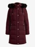 Donsjas met capuchon en imitatiebont - Dark Garnet / Bordeauxrood