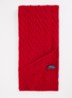 Fijngebreide muts met logoborduring - Rood