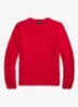 Fijngebreide pullover in alpaca wolblend met logoborduring - RL 2000 Red / Rood
