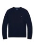 Fijngebreide pullover in kasjmierblend met logoborduring - Hunter Navy / Donkerblauw