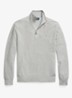 Fijngebreide pullover met halve rits en logoborduring - Andover Heather / Grijs