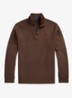 Fijngebreide pullover met halve rits - Nutmeg Brown Heather 2ZAO