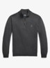 Fijngebreide pullover van wol met halve rits - Dark Charcoal Heather / Donkergrijs