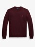 Fijngebreide pullover van wol met logo - Aged Wine Heather / Wijnrood