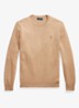 Fijngebreide pullover van wol met logo - Camel Melange / Camel
