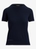 Fijngebreide top met logoborduring - Lauren Navy / Blauw