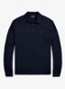 Fijngebreide trui van wol met polokraag - Donkerblauw