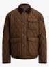 Gewatteerd jack met quilt patroon en corduroy kraag - Nutmeg Brwn / Bruin
