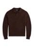 Grofgebreide trui in wolblend met polokraag - Cocao Brown Heather / Donkerbruin