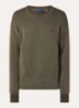 Grofgebreide trui met logoborduring - Company Olive / Groen