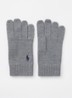 Handschoenen van wol met logoborduring - Grijsmele