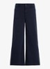 High waist flaired fit cropped chino met steekzakken - Lauren Navy / Blauw