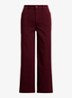 High waist flaired fit cropped chino met steekzakken - Dark Garnet / Bordeauxrood